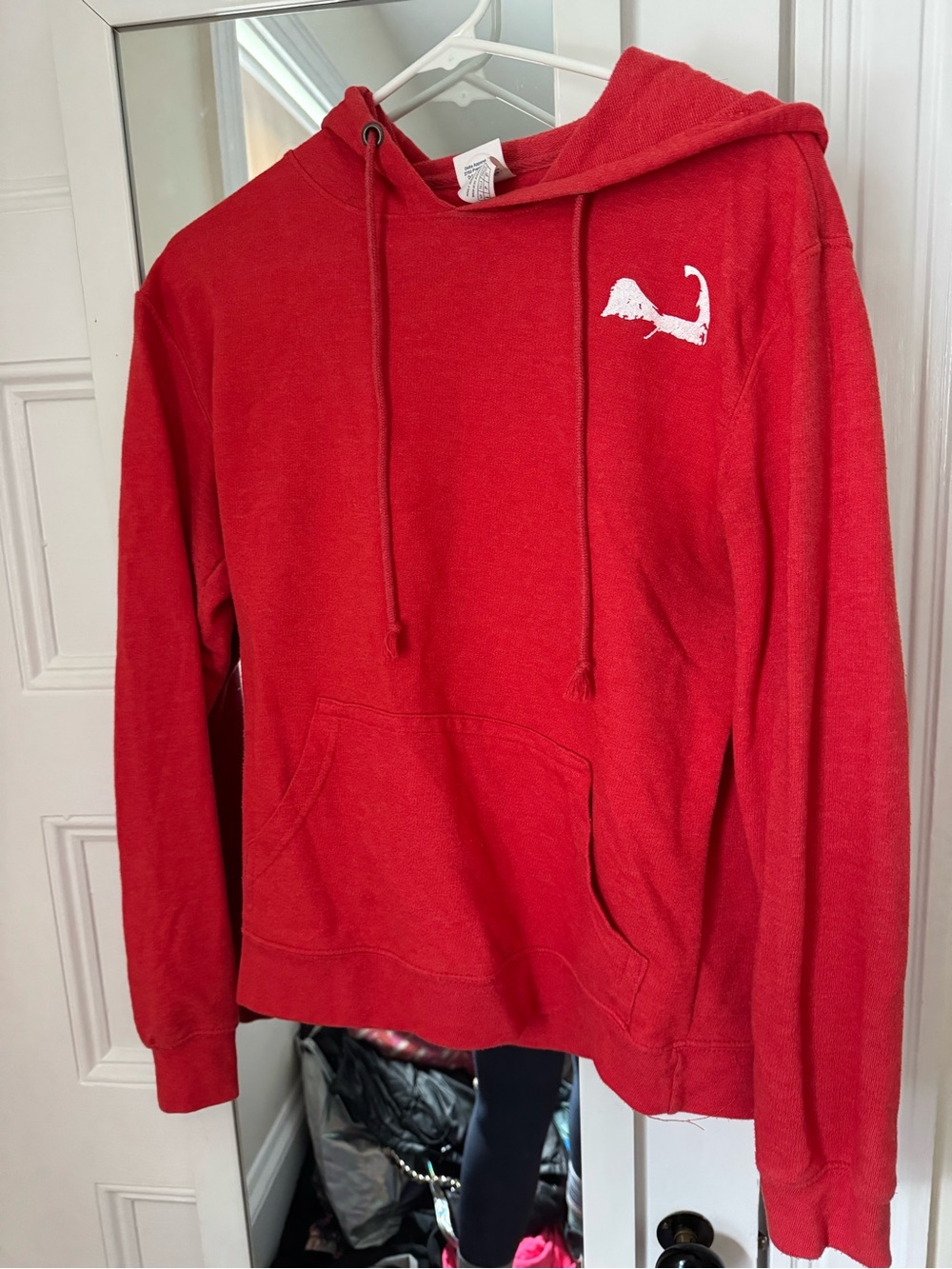 Red Pullover Hoodie with Cape Cod Logo